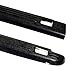 Wade 72-31101 Truck Bed Rail Caps Black Ribbed Finish with Stake Holes for 1999-2007 GMC Sierra 1500 2500 3500 (Classic only) with 8ft bed (Set of 2)
