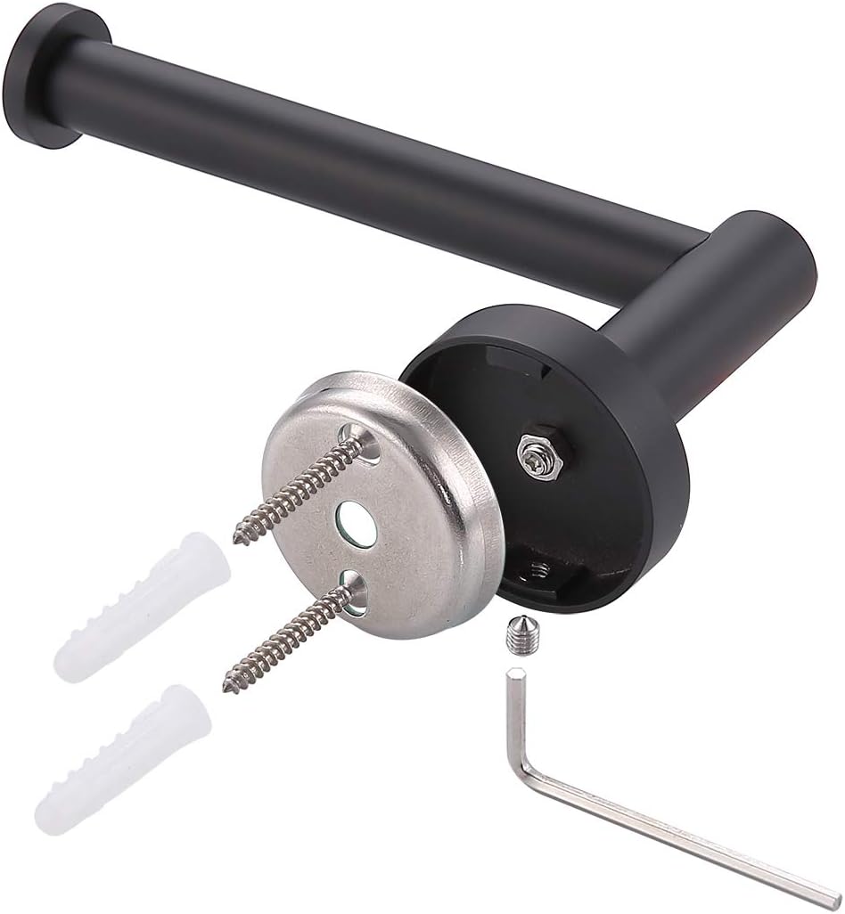 AIMASHA Bathroom SS304 Trinsic Toilet Paper Holder 2514 (Matte Black) -Wall Mount Latitude II European Tissue Holder: Home & Kitchen