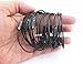 yueton 20pcs Stainless Steel Wire Keychain Cable Key Ring (Gun Black)