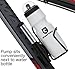 Portable Mini Bike Pump with LED Wheel Spoke Light - Quick Release Frame Mounted Micro Bicycle Tire Hand Pump Compatible with Presta Or Shrader Valves - Sturdy Aluminum