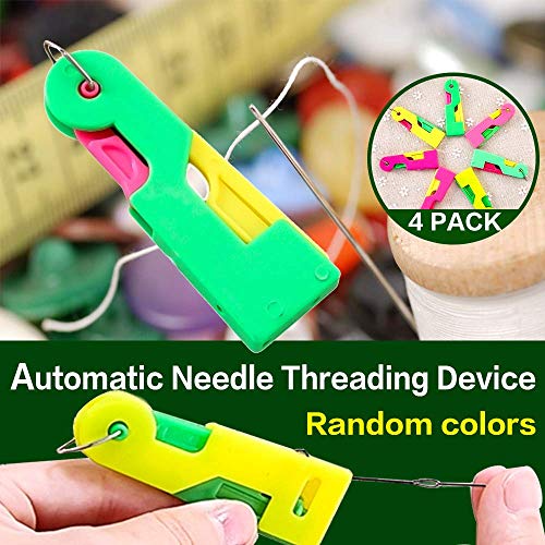 Automatic Needle Threading Device,Self Threading Hand Needle,Plastic Needle Threader Thread Guide Needle Device,Solve Needle Threading Problem - Easy Use & Carry,Fit for Kids Young and Old by Yoruii - Thumbnail 7