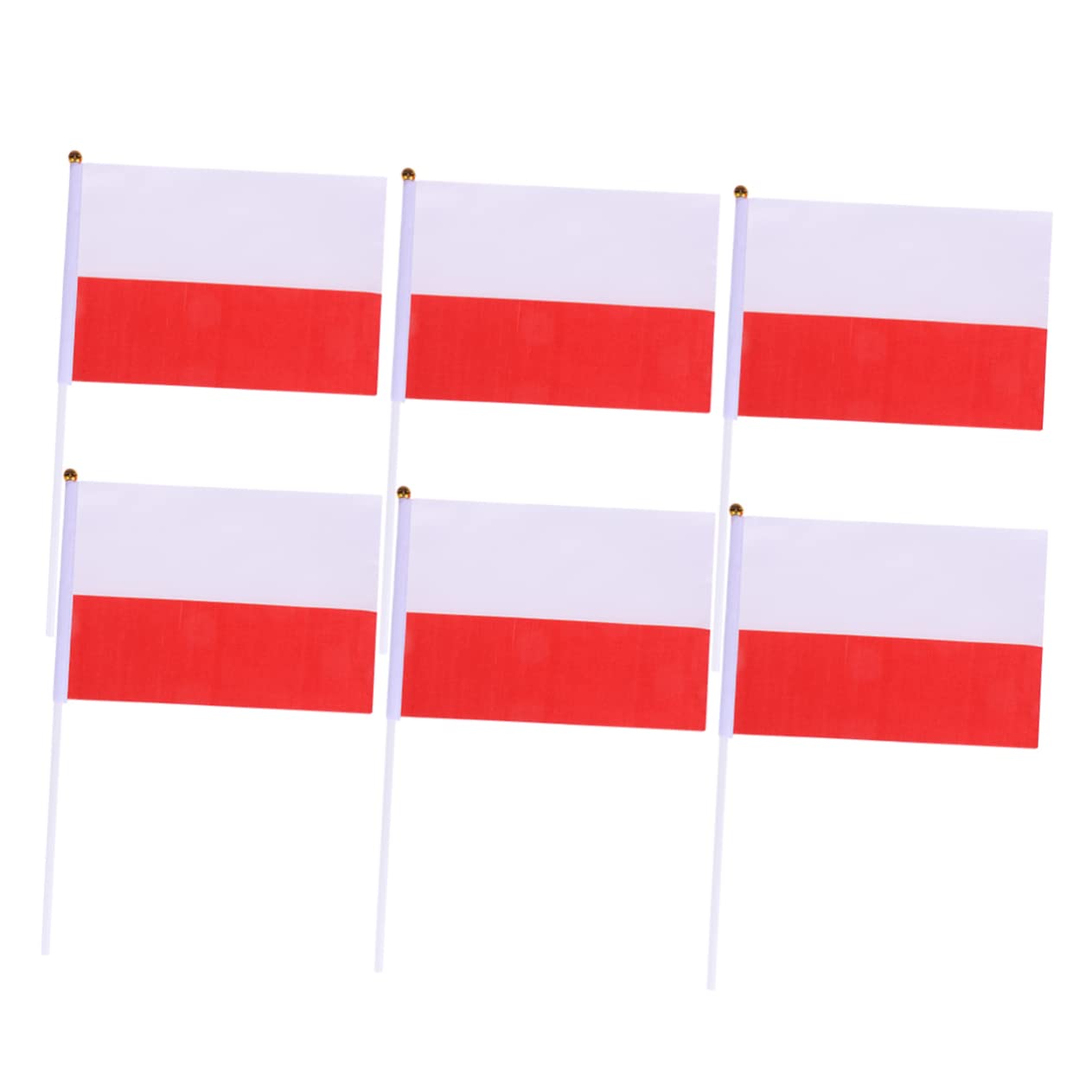 Yardwe Flag 50pcs Polish Sticks Flags Poland Stick Flag Country Flags on Stick Hand Held Stick Flags Banner Russia Handheld Flag Hand Held Flags Flag Sticks
