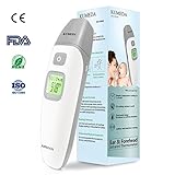 Baby Thermometer Forehead and Ear,KUMEDA Clinical Medical Digital Thermometer Quick Read, No Touch With Fever Warning, Mute Function for Baby, Children and Adults -FDA and CE Approved.