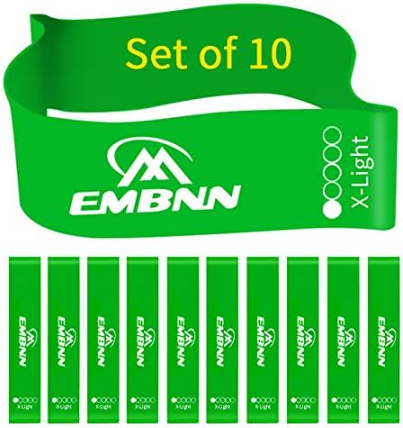 EMBNN Resistance Loop Exercise Bands, Premium-Quality Workout Bands Include eBook, Manual, Set of 3 & 5