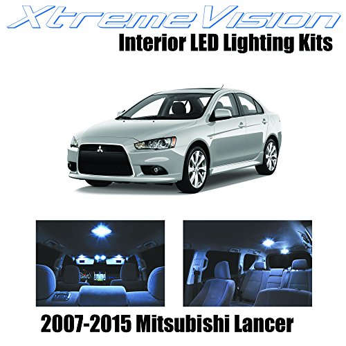 XtremeVision Mitsubishi Lancer 2007-2015 (6 Pieces) Cool White Premium Interior LED Kit Package + Installation Tool