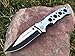 TacticalGearz Folding Knife w/Sheath, 440c Stainless Steel Drop Pont Blade, Black Titanium/Stainless Steel Handle    