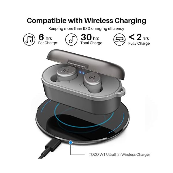 TOZO-T10-TWS-Bluetooth-50-Earbuds-True-Wireless-Stereo-Earphones-Headphones-IPX8-Waterproof-in-Ear-Wireless-Charging-Case-Built-in-Mic-Headset-Premium-Sound-with-Deep-Bass-for-Running-Sport-Gray TOZO T10 Bluetooth 5.3 Earbuds True Wireless Stereo Earphones Headphones IPX8 Waterproof in Ear Wireless Charging Case…