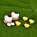 Danmu Mini Resin Fairy Garden Figurines, Fairy Garden Miniatures, Fairy Garden Accessories, The Chickens and Eggs Set Miniature Plant Pots Bonsai Craft Micro Landscape DIY Decor