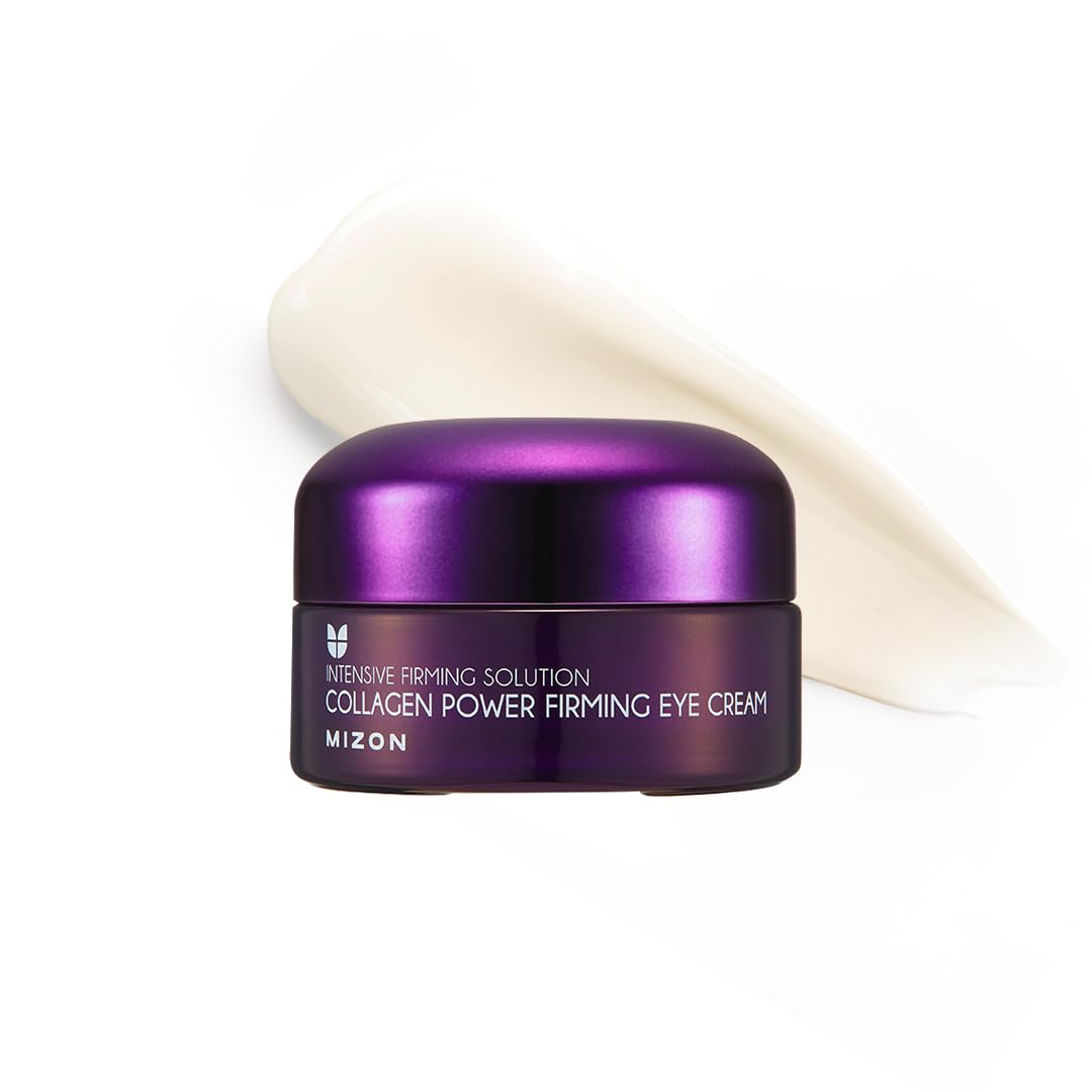[MIZON] COLLAGEN POWER FIRMING EYE CREAM (25ml) Korean Skincare - Hydrating Eye Cream for Firm-Looking Under Eye - Marine Collagen + Adenosine - Fine Line Care - Deep Hydration & Nutrition