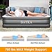 BAYKA Inflatable Queen Air Mattress with Built-in Pump, Double High Blow Up Airbed, Elevated Raised Camping Bed with Durable Polyester Fabric Top & 2-Year Guarantee, Nylon, Grey, Firmthumb 3