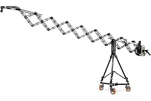 PROAIM Powermatic Scissor 17' Telescopic Camera Crane with Heavy-Duty Stand & Anchor Dolly for 3-Axis Camera Gimbals. for Vid
