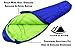 Hyke & Byke Eolus 0°F Cold Weather Mummy Hiking & Backpacking Sleeping Bag - Goose Down 800 FP 4 Season Sleeping Bags for Adults - Ultralight with Compression Stuff Sack (Blue/Lime Green, Regular)