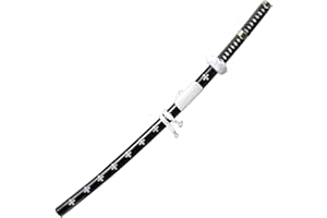 SWORD FORT Fort Handmade Katana Anime Cosplay Sword, Death Surgeon Trafalgar Law Kikoku, Black White