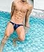 EASEJUICY Men's Swimwear Sexy Bikini Solid Swimming Briefs Low Waist Drawstring
