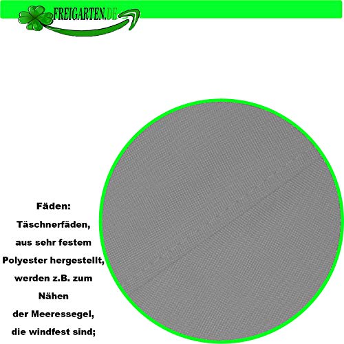 freigarten.de Sonnensegel Wasserdicht Sonnenschutz Garten mit befestigungen Leinen 100% Schutz vor UV-Strahlungen (2m x 2m, Grau) – Bild 8