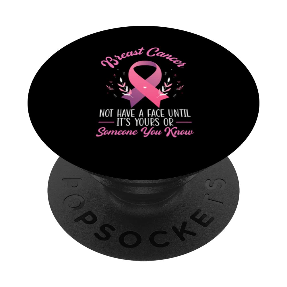 Ribbon Wear Pink Cancer Breast Cancer PopSockets Swappable PopGrip