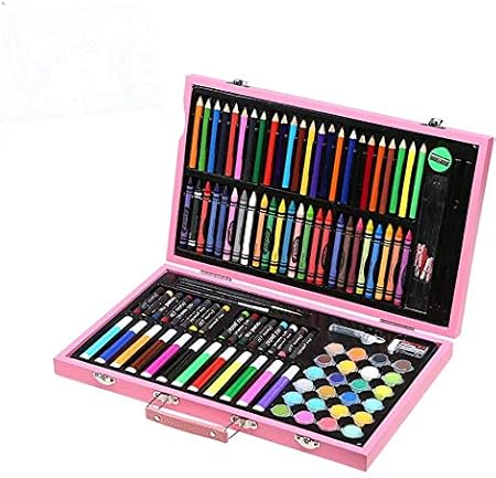 OOPP - Caja de Madera de Color Rosa, 120 Piezas, Juego de Pintura para niños, Juego de