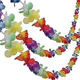 Christmas Multi Colored Hawaiian Luau Tropical Flower Lei Garland Holiday Party Decorations. Set Of 3 10' Hibiscus Flower Garlands a Total of 30 Feet - 9 Meters. Hawaiian Luau Tropical Party Supplies.