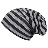 DJT Unisex Striped Slouchy Beanie Skull Hat
