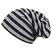 DJT Unisex Striped Slouchy Beanie Skull Hat