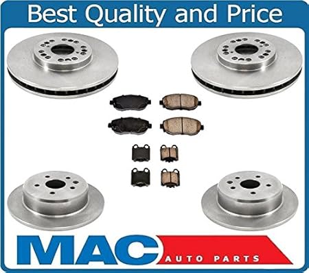 Amazon Com Front And Rear Rotors Brake Pads For Lexus Is300 01 05 Gs300 98 01 Gs400 98 00 Automotive