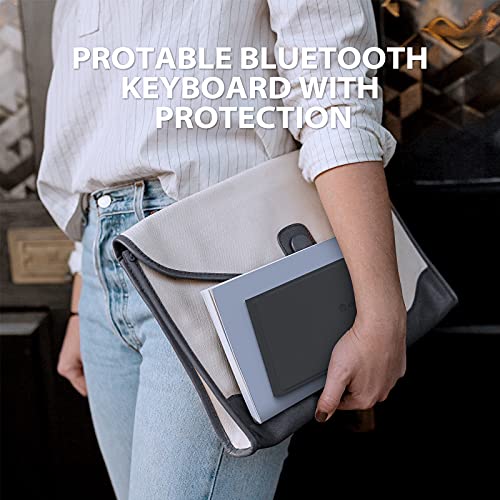 Portable Keyboard, iClever BK06 Foldable Bluetooth Keyboard, Multi