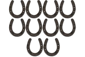 Midwest Craft House Small CAST Iron Horseshoes • Crafts Home DÉCOR, Horseshoe/Horse Shoe, Small Tiny NIKNAK - Pack of 10, 3 1/4" X 3" Rustic Color