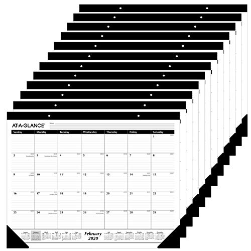 ATAGLANCE 2020 Desk Calendar, Desk Pad, 213/4" x 17", Standard