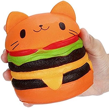 Squishy Toys Slow Rising Jumbo Cat Hamburger Squishies Stress Relief Toy Hand Pillow Toy Kawaii Squishy Charms