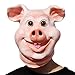 PartyCostume – Happy Pig Mask – Halloween Party, Funny, Cute Latex Animal Mask