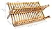 Dish Rack Collapsible Dish Drainer Bamboo Plate Rack Drying Rack