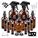 Glass Spray Bottle Set, Wedama Amber 6 10 ml Essential Oil Roller Bottles Kits with 10 Empty Glass Spray Bottle (16/4/2oz) & Accessories for Aromatherapy Facial hydration Watering Flowers Hair Care