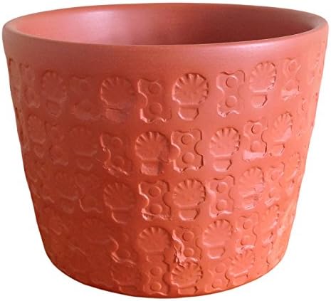 Brick 'a' Brack Terracotta Clay Plant Pot, 3.5"H x 4.5"D. Hand Made in the USA (Terracotta)