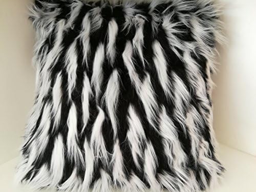 Euphoney Home Decorative Plush Throw Pillow,Fur Cushion Cover 18 x 18inch 45cm x 45cm, Square Pillow Cover for Living Room,Bedroom, Car,Couch, Bed,Sofa,Chair,Fashion Design (18x18inch(45x45cm), black)