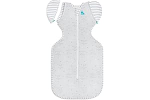 Love to Dream Swaddle Up Transition Swaddle, Patented Zip-Off Wings, Gently Help Baby Transition from Being Swaddled to Arms Free When Showing Signs of Rolling, Lite 0.2 TOG, 13-19 lbs, Gray
