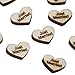 50pcs Just Married Wooden Heart Rustic Wedding Table Scatter Decoration Crafts