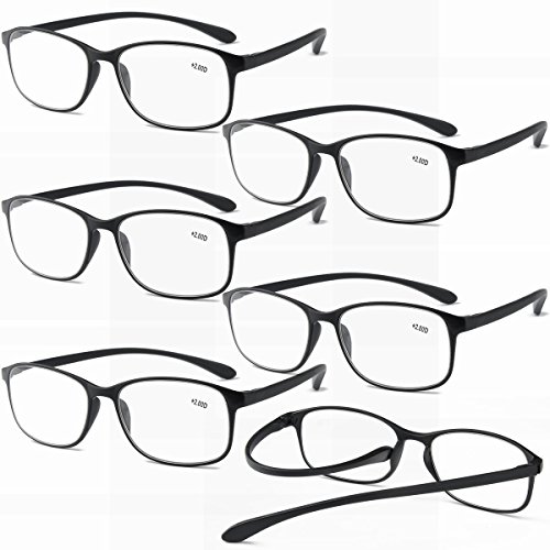 Lily Garden 6 Pairs Reading Glasses Full Big Frame Black (3.50)
