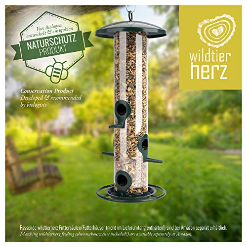 wildtier herz - Vogeltraum Premium Vogelfutter ohne Weizen für Wildvögel I Ganzjahresfutter mit Sonnenblumenkerne I Wildvogelfutter I Vogel Streufutter, Fettfutter für Vögel (2,5kg) – Bild 8