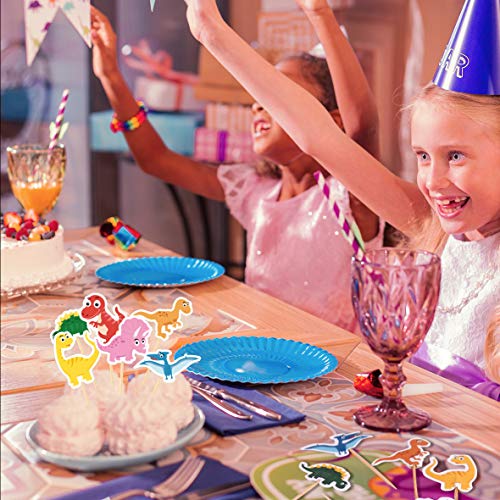 TUPARKA 60 Stücke Dinosaurier Cupcake Toppers Picks Nette Baby Dinosaurier Kuchen Topper für Dinosaurier Party Dekoration Lieferungen – Bild 6