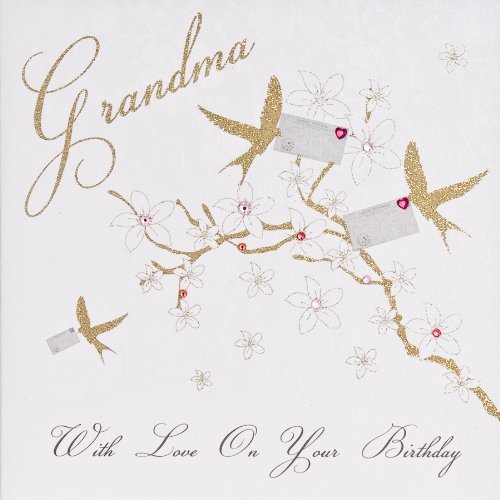 Grandma, With Love On Your Birthday Handmade Birthday Card - ET31