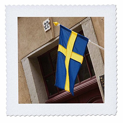 3dRose qs_82584_3 Sweden, Stockholm, Gamla Stan, Swedish Flag EU28 BJA0025 Jayn…
