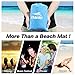 Famiry Sand Free Beach Blanket, Extra Large 10 x 9 Feet Size, Durable & Compact Beach Outdoor Mat, Includes 6 Stakes, 4 Sand Pockets & Zippered Pocketthumb 4