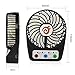 D-FantiX 3-inch Mini Portable Fan 4 Speeds Rechargeable USB Desktop Fan Personal Fan Small Handheld Fan Battery Operated/USB Powered for Travel, Home and Office (Black)