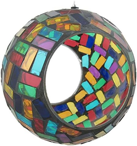 Wild Bird Feeder - Round Ball Mosaic Glass Garden Feeder - Celebration