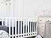 TILLYOU Cotton Collection Breathable Crib Bumper Pads for Standard Cribs Machine Washable Padded Crib Liner Set for Baby Boys Safe Bumper Guards Crib Rail Padding, 4 Piece, Royal Navy Blue