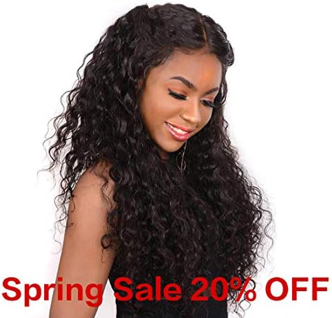 SMHair Lace Front Wigs Human Hair for Black Women 7A Brazilian Virgin Hair Water Wave Wavy Wigs With Baby Hair Pre Plucked Hairline Natural Color