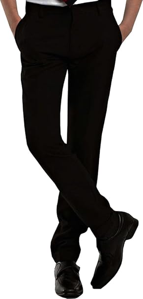 skinny leg black trousers