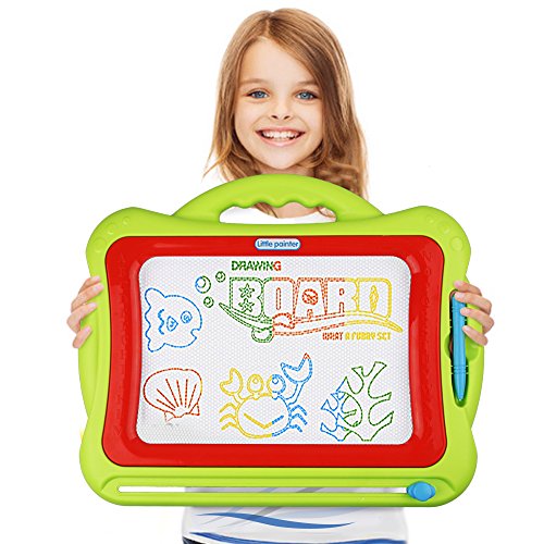 Magnetic Drawing Board,Kids Magna Doodle Erasable Writing Sketch Board Pad Upgrade Version Green