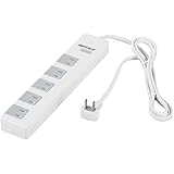 BUFFALO 2ピン式電源タップ 10個口タイプ 雷サージ防止/集中スイッチ付 1.5m ホワイト BSTAPSD21015WH