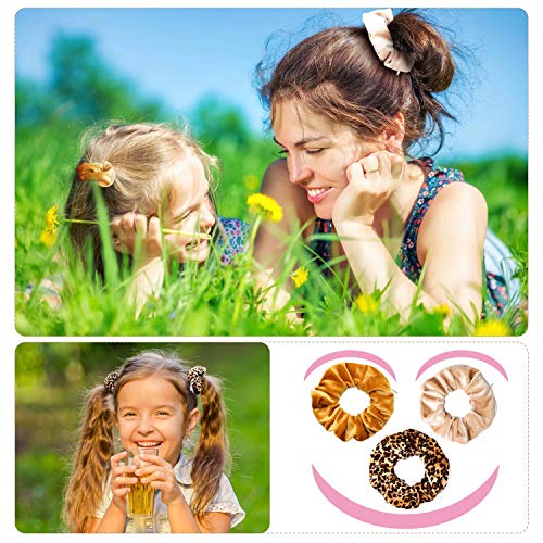 Jaolex 7-PACK Velvet Hair Scrunchies with Hidden Zipper Pocket- Stash Scrunchy Hair Ties Elastics Bobbles Hair Bands Bobble Scrunchy for Women, VSCO Girls and Teen